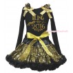 Black Tank Top Gold Sequins Ruffles Sparkle Gold Bows & Rhinestone Bling In 2016 Print & Black Gold Bling Sequins Pettiskirt MG1960